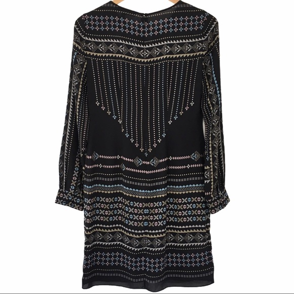 BCBG MaxAzria Freya Shift Column Tunic Style Boho Geometric Dress NWT | XS - Picture 3 of 11